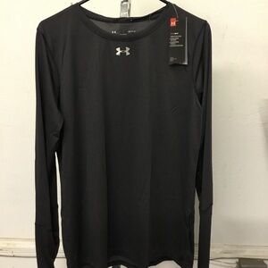 Women’s Under Armour Long Sleeve Locker Tee- Heather Black